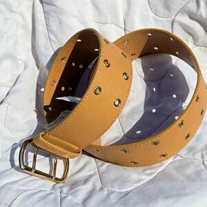 Forever 21 Belt Neutral Tan Basic 33 in 84 cm PU New Unused No Wear NWOT XS